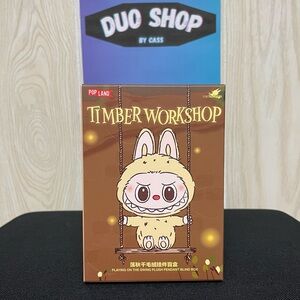 Pop Mart POP LAND EXCLUSIVE Labubu Timber Workshop Plush Pendant Blind Box - NEW